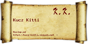 Kucz Kitti névjegykártya